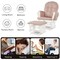 Costway Glider and Ottoman Cushion Set Wood Baby Nursery Rocking Chair Beige/Brown/Dark Grey/Light Grey/Pink/Grey